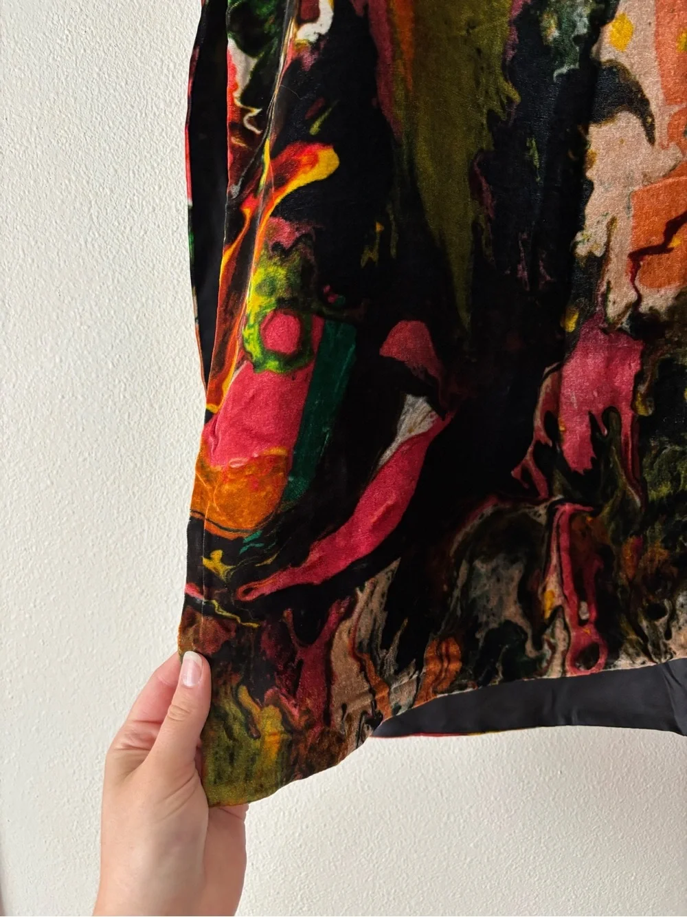 NWOT Klements 100% Silk Multicolor Tie Dye Abstract Wrap Scarf